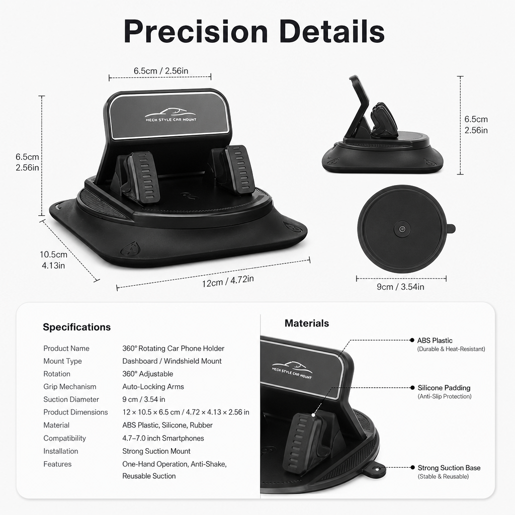 360° Rotating Car Phone Holder PRO