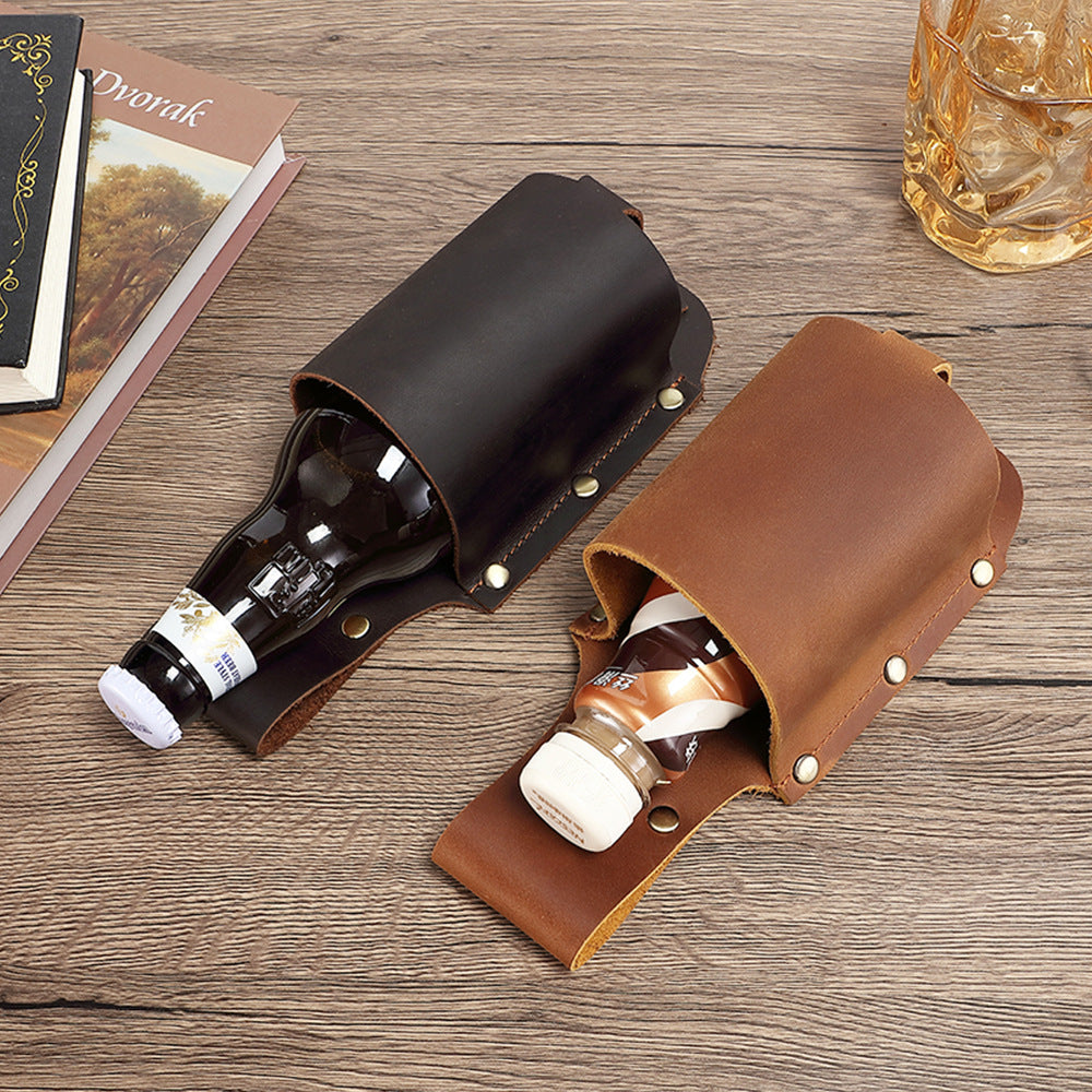 Leather Belt Water Bottle Holder