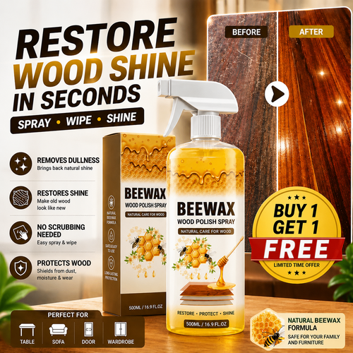 Beewax Wood Polish Spray (Restore Shine Protect Furniture) Pro