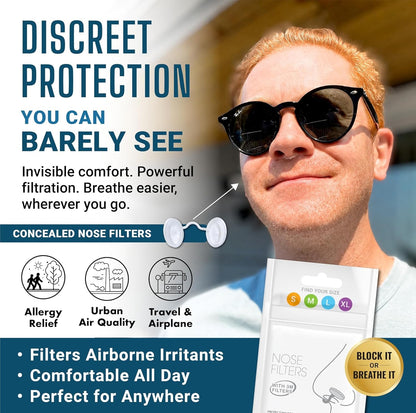 Nose Filters with 3M Filtration (Trial Pack 4 Sizes)