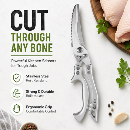 Stainless Steel Kitchen Scissor Powerful Chicken Bone Scissors