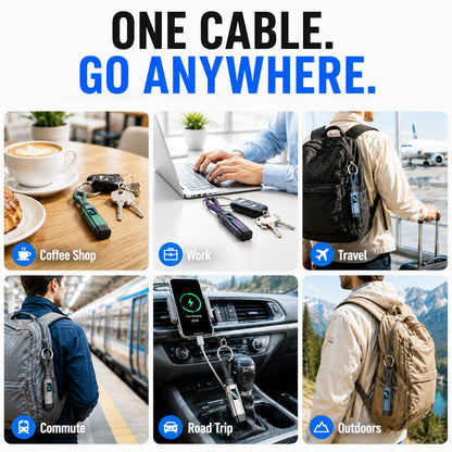 4-in-1 Digital Display Keychain Charging Cable pro