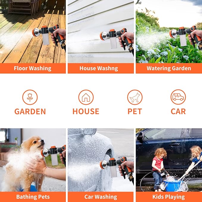Garden Hose Nozzle Dog Shower Attachment