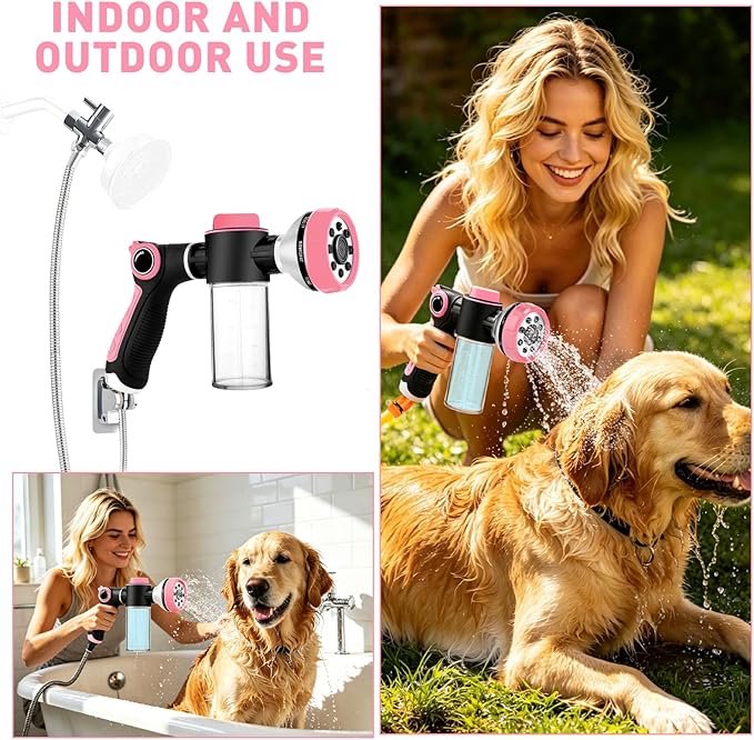 Garden Hose Nozzle Dog Shower Attachment
