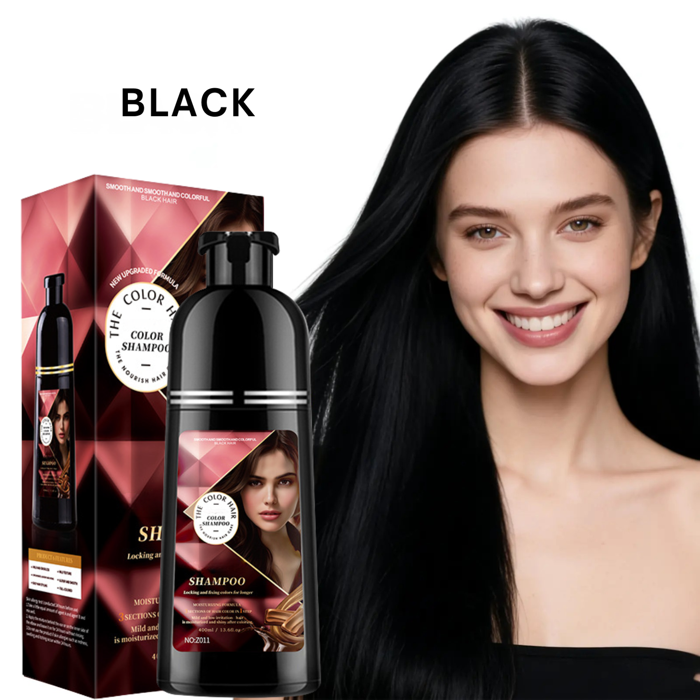 Hair Color Shampoo – 3-in-1 Quick Hair Dye with Plant Extracts