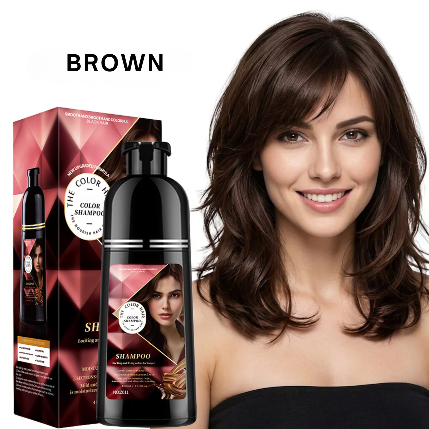 Hair Color Shampoo – 3-in-1 Quick Hair Dye with Plant Extracts