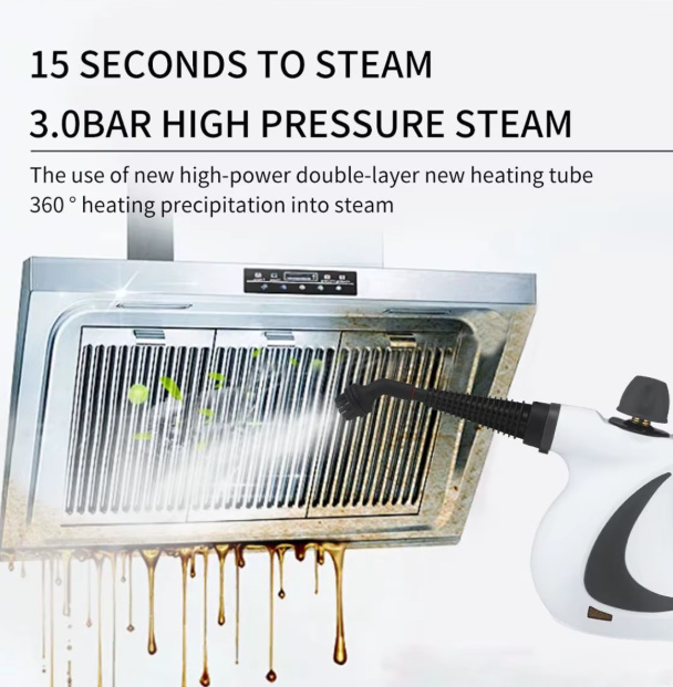 Pressurized Handheld Steam Cleaner for Home - Portable Multi-purpose High Pressure Deep Multi-surface Cleaning Steamer Machine