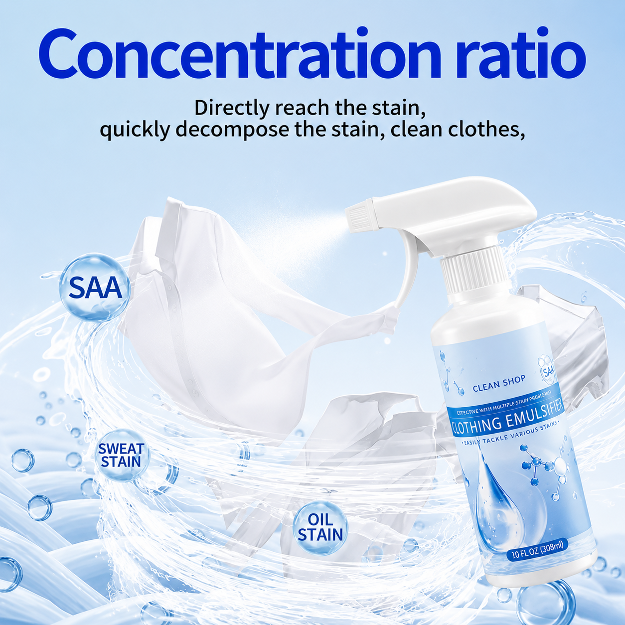 Non-Ionic Laundry Pre-Treatment Clothing Emulsifier