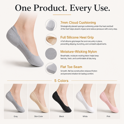 Cloud Cushion No-Show Socks