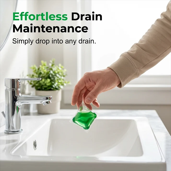 Drain Deodorizer Pods – Bio-Enzyme Formula, Instant Fresh Scent & No Harsh Chemicals