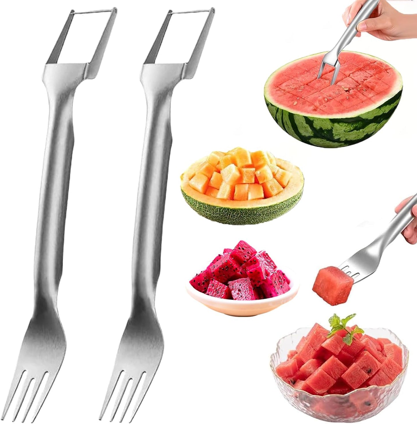 2-in-1 Watermelon Cutter and Fork PRO