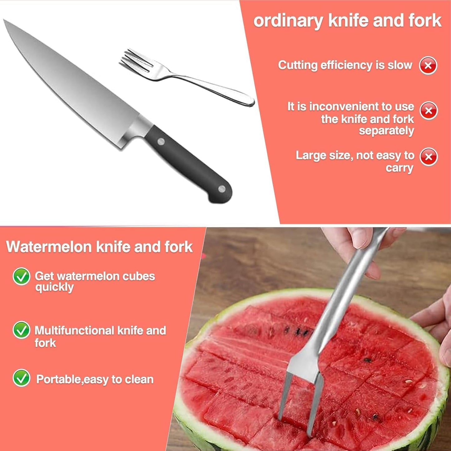 2-in-1 Watermelon Cutter and Fork