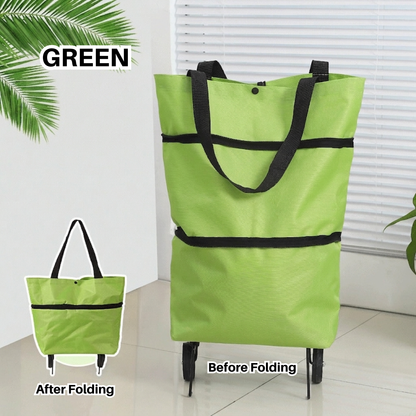 Portable Shopping Cart Foldable Grocery Trolley Lightweight with Wheels Pro