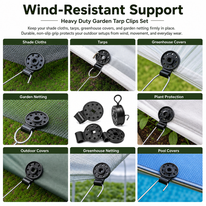 Heavy Duty Garden Tarp Clips Set (20 PCS)