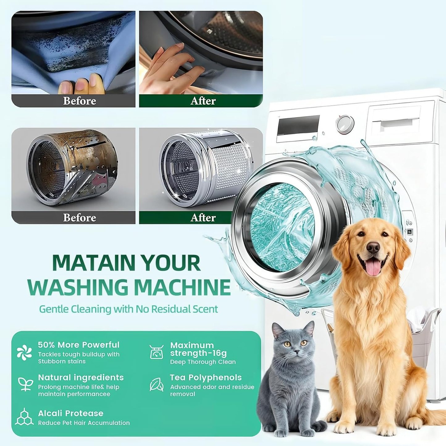 Washing Machine Cleaner Tablets 12-Pack