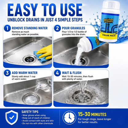 Quick Foaming Sink & Drain Cleaner Powder