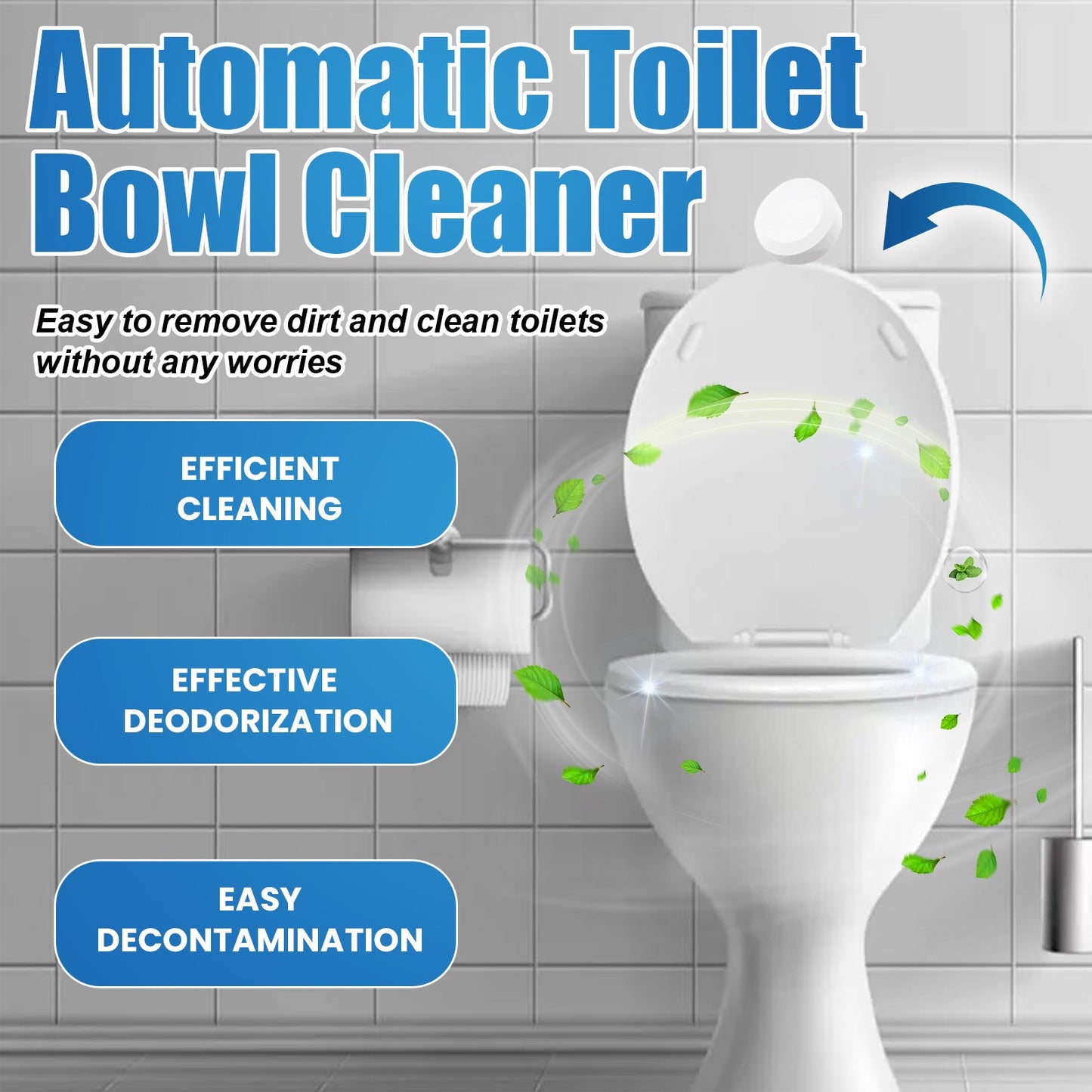 10PCS Effective Against Toilet Bowl Cleaner Tablets