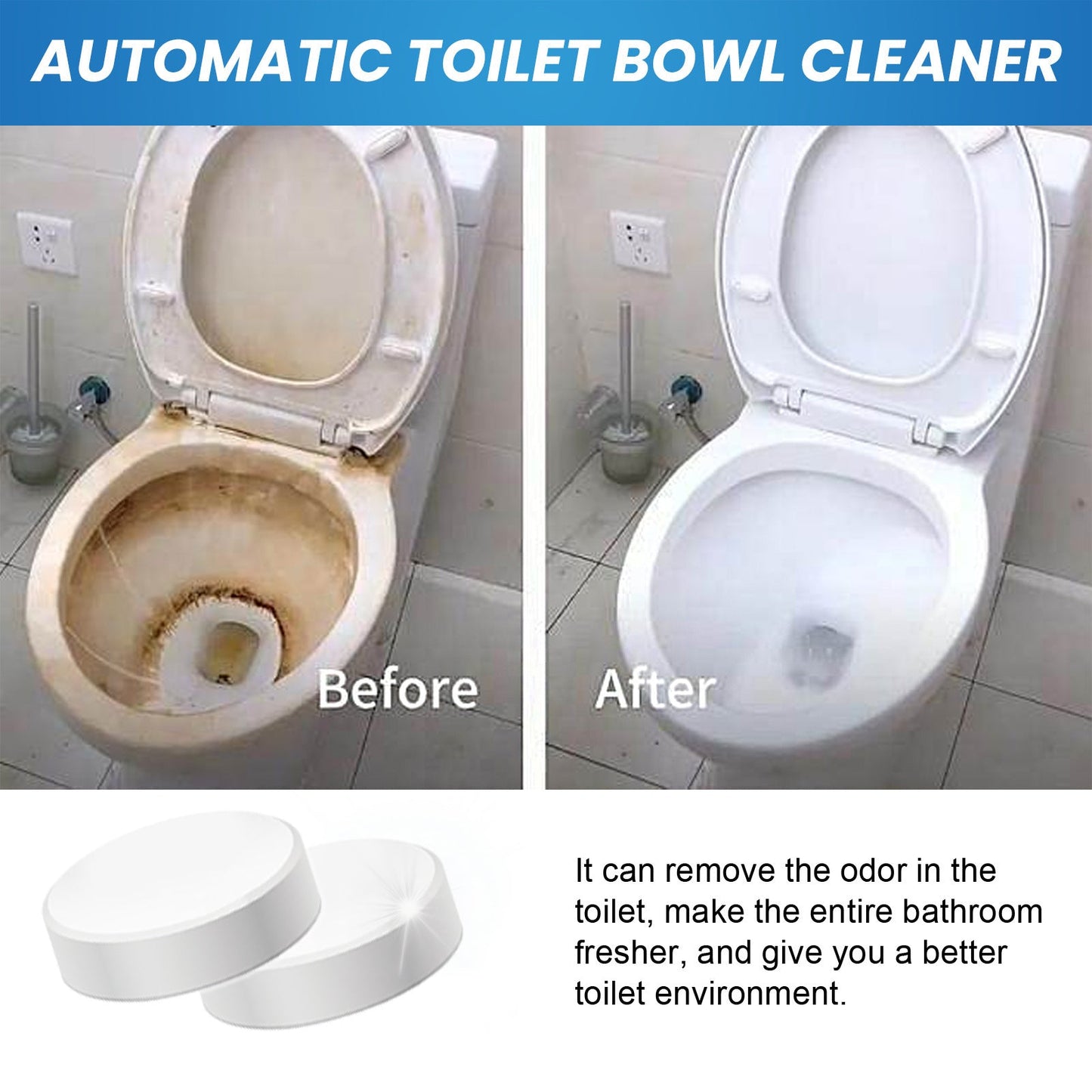 10PCS Effective Against Toilet Bowl Cleaner Tablets