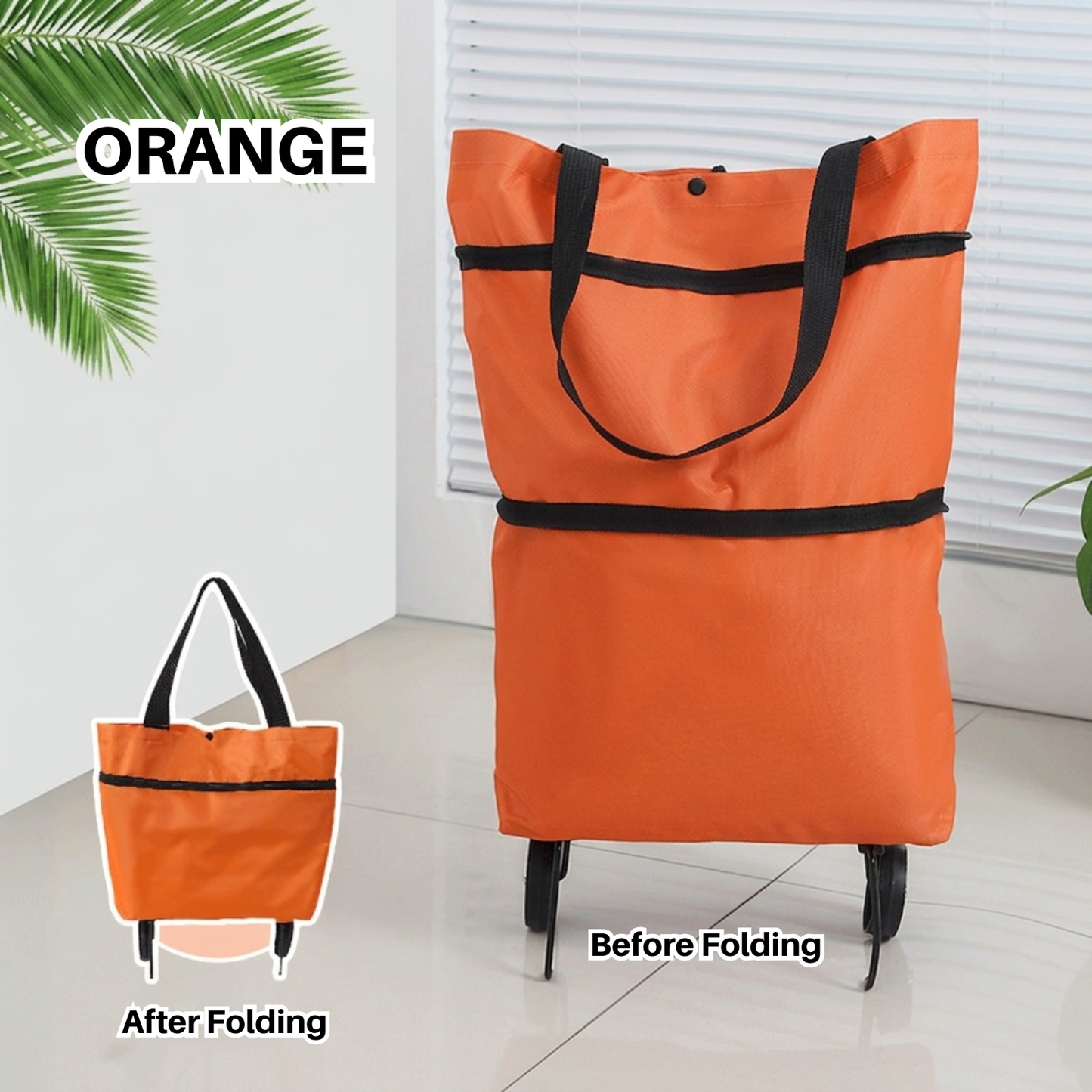 Portable Shopping Cart Foldable Grocery Trolley Lightweight with Wheels Pro