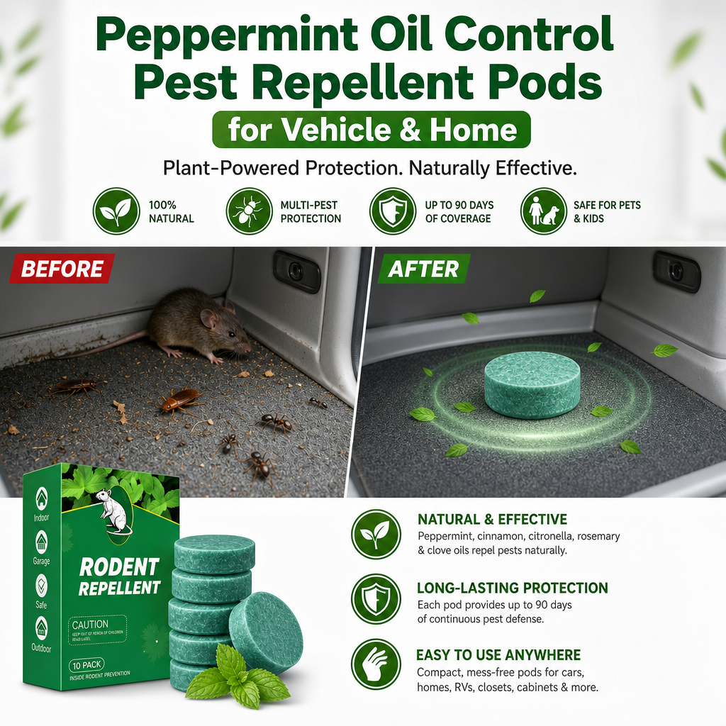 Rodent Repellent Peppermint Oil Control Pest Repellent Pods For Vehicle & Home