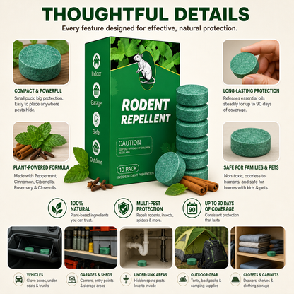 Rodent Repellent Peppermint Oil Control Pest Repellent Pods For Vehicle & Home