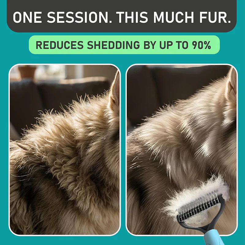 Dual-Sided Pet Grooming Comb for Dogs & Cats Pro