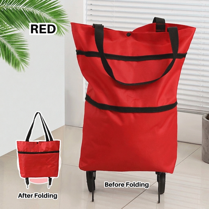 Portable Shopping Cart Foldable Grocery Trolley Lightweight with Wheels Pro
