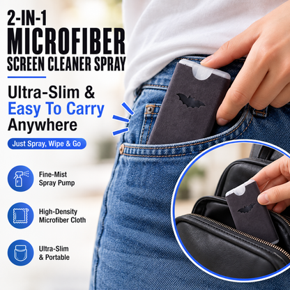 2-in-1 Microfiber Screen Cleaner Spray