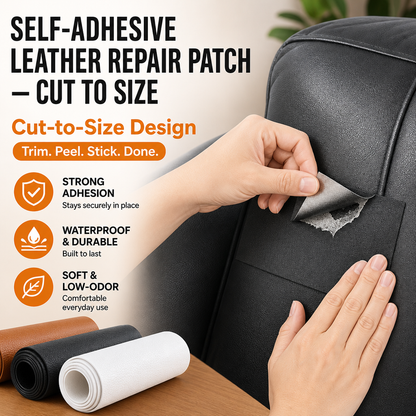Self-Adhesive Leather Repair Patch — Cut to Size