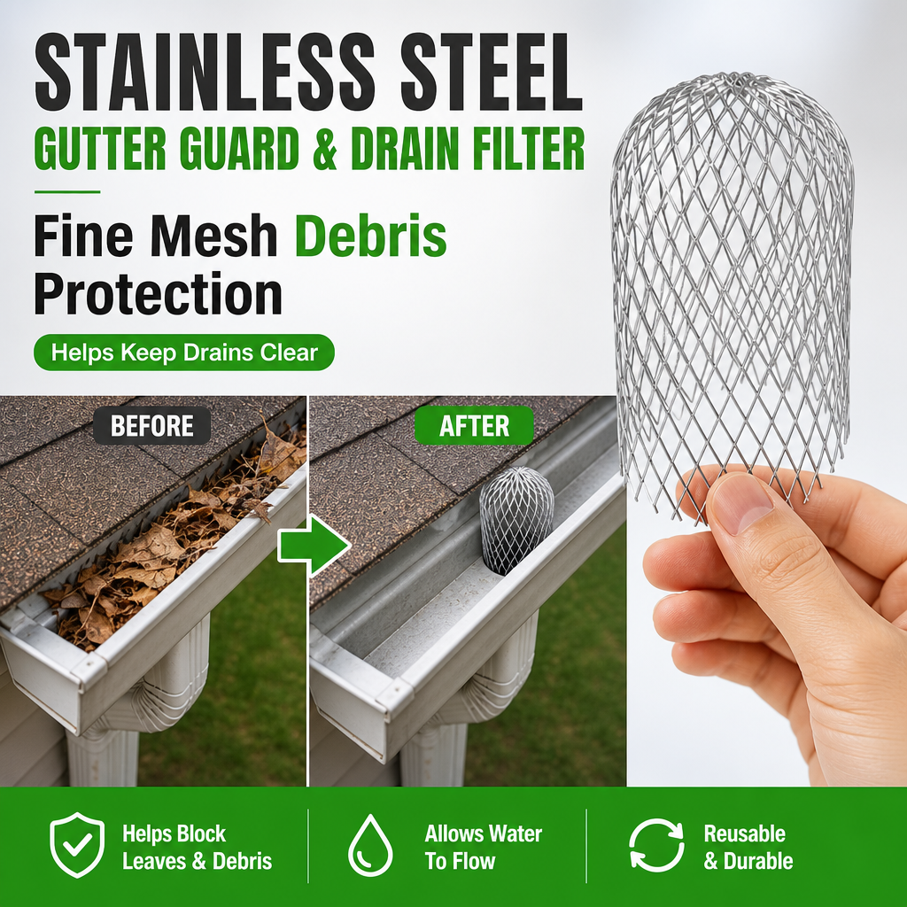 Stainless Steel Gutter Guard & Drain Filter