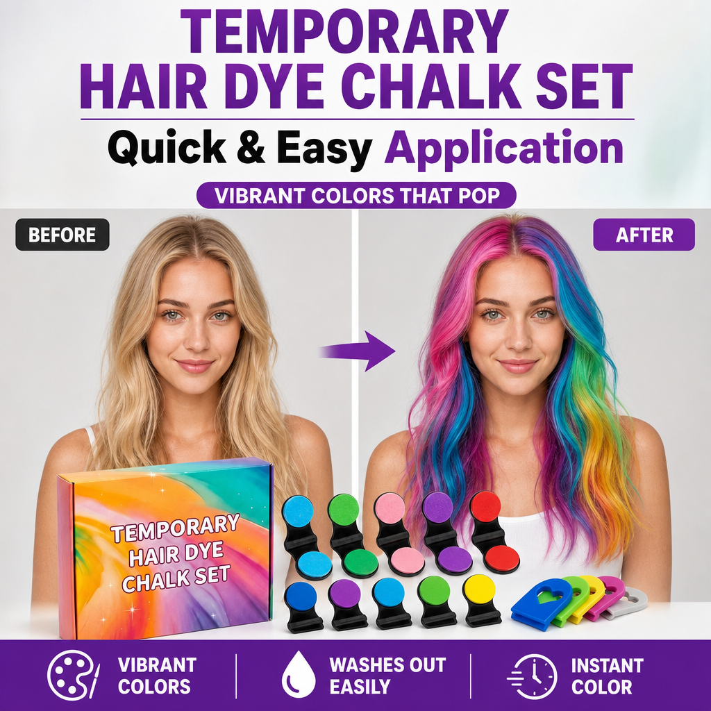 Temporary Hair Dye Chalk Set