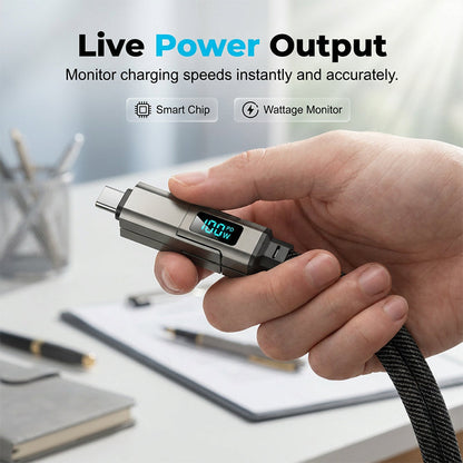4-in-1 Digital Display Keychain Charging Cable pro