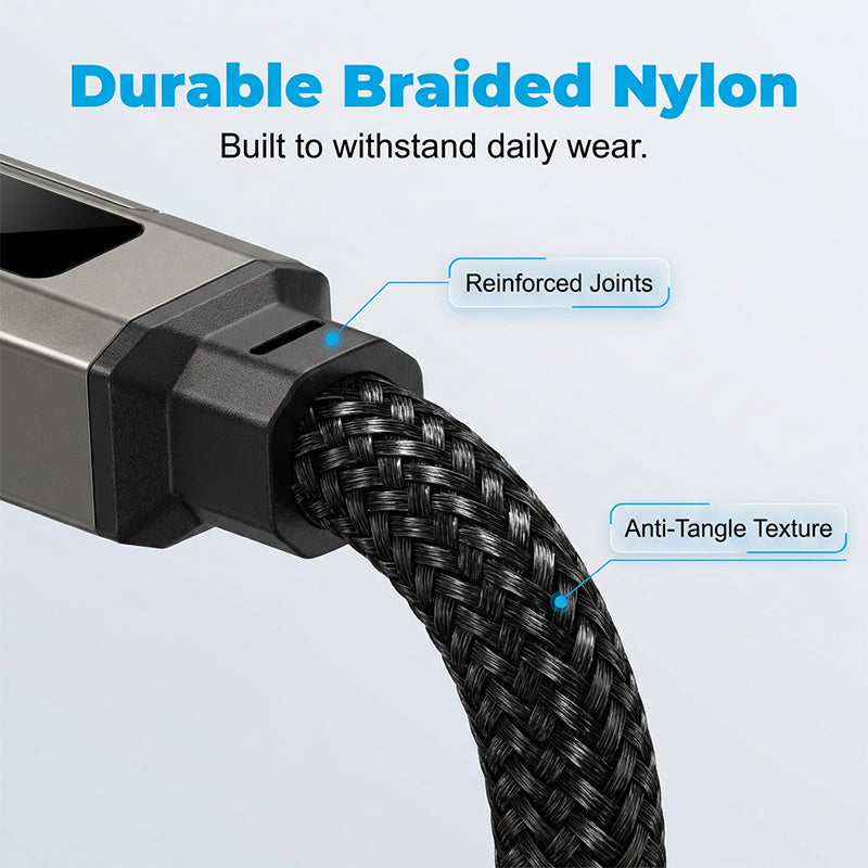 4-in-1 Digital Display Keychain Charging Cable pro