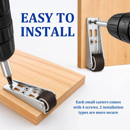 2 PCS Heavy Duty Sliding Door Bottom Guide Roller Wheels